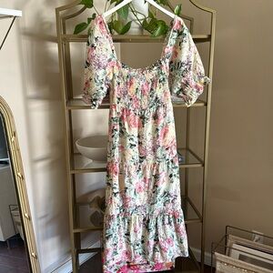 Floral Midi-length Dress